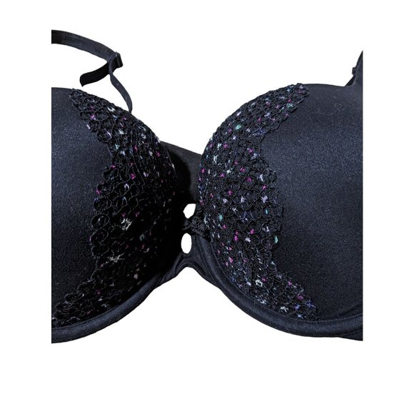 Victoria's Secret Bocy by Victoria Perfect Shape Black Bra with Lace sz 34D - Picture 2 of 6